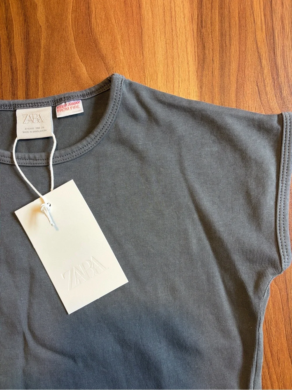 NWT Zara 4Y Charcoal Gray Shorts Set